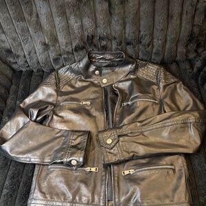 Black leather jacket Gucci